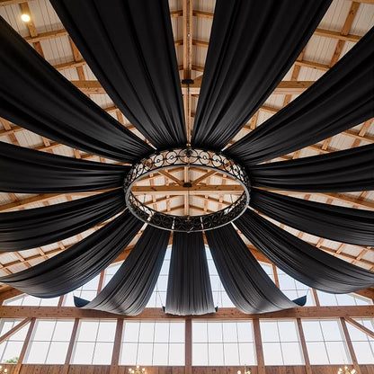 50ft x 15ft Black Backdrop Curtains - Image 7