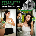 Janeke Superbrush Detangling Brush for Soft Smoothing Hair Brushing with Anti-Static Bristles - Vented Wet Hair Brush for Blow Drying Use - Perfect for Curly, Thick, Wavy, Fine Hair Types (Lime)