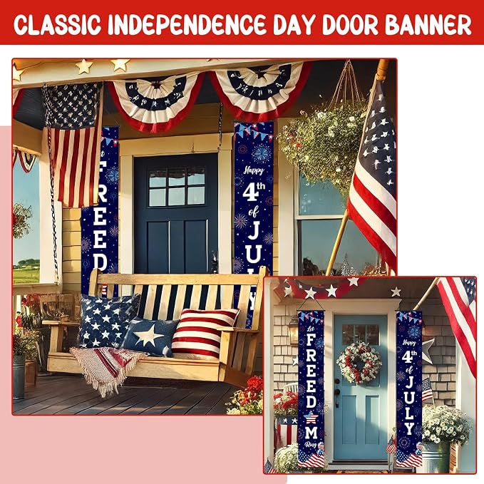 Preboun 12 Pairs Seasonal Door Banner Decorations Set Summer Fall Welcome - Image 7