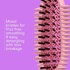 Conair Curl Define Pro Hair Brush for Curly Hair, For Shorter Hair with Tight Curls, Dual Vents with Continuous Grooves, Mixed Bristles for Frizz-Free Detangling, Smoothing, and Curl Definition