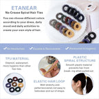 Spiral Hair Ties,24 Pcs Hair Scrunchies for Women's Hair Elegant Hair Bands Hair Elastics No Damage Comfortable Non-Slip Hair Coils Accessories for Girls Kids and All Occasions