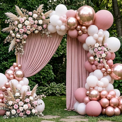 RUBFAC 135pcs Rose Gold Balloons Different Sizes 18 12 10 5 Inches, Latex - Image 7