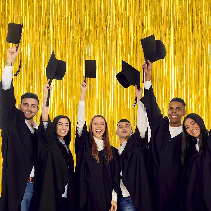 8 Pack 2026 Graduation Party Decorations, 3.28 FT x 7.05 FT Gold Backdrop - Image 6