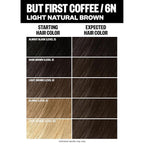 IGK Permanent Hair Dye Color Kit | 6N But First Coffee - Light Natural Brown | 100% Gray Color Coverage + Strengthen + Shine | Ammonia Free