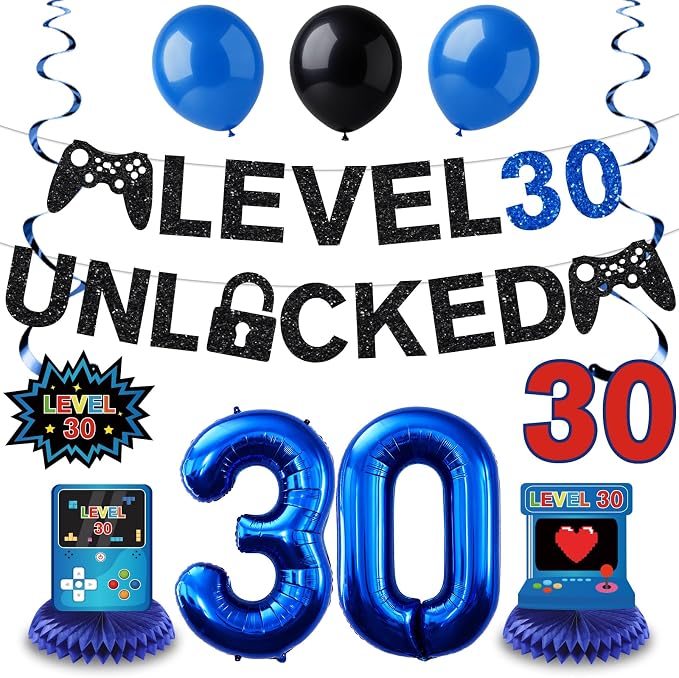 Level 30 Unlocked Birthday Decorations by Unknown