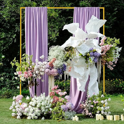 Asee'm 6.6FTx5.2FT Gold Wedding Arch Backdrop Stand Square Metal | Rectangular - Image 4