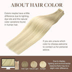 GOO GOO Tape in Hair Extensions Human Hair, 18ET90A Natural Blonde Balayage, 22inch 100g 40pcs, Skin Weft Seamless Invisible, Silky Straight with Thick Ends, Remy Human Hair