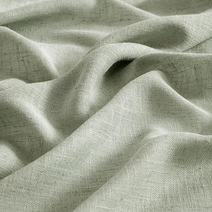 MIULEE Sage Linen Curtains 52x96 Inch Long - Image 4