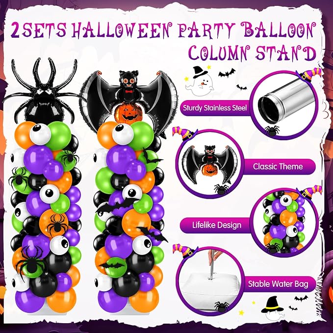 Kasyat 2 Sets Halloween Balloon Column Stand Kit - Image 6
