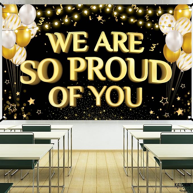 KatchOn We Are So Proud of You Banner 72x44 Inch | Graduation Backdrop - Image 8