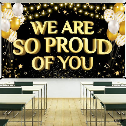 KatchOn We Are So Proud of You Banner 72x44 Inch | Graduation Backdrop - Image 8