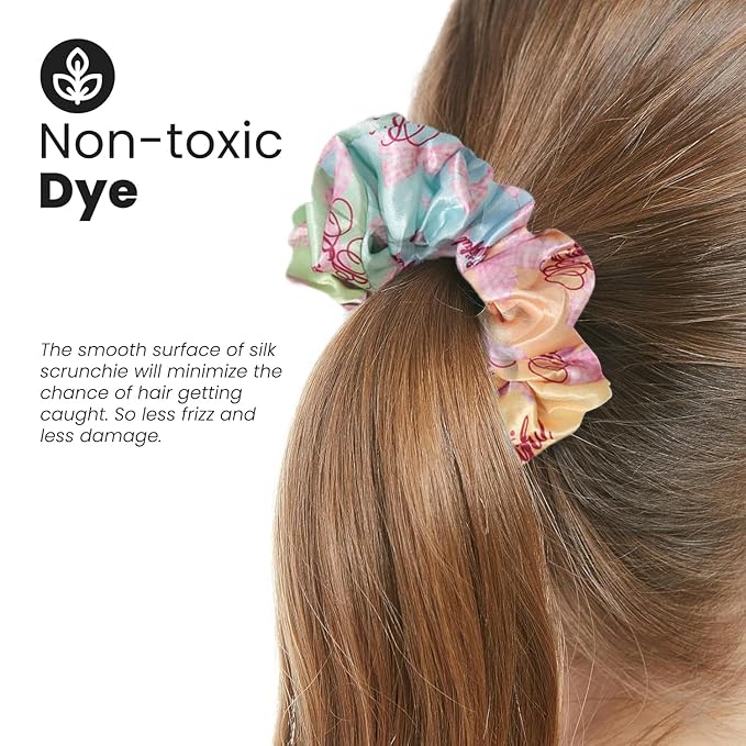 cute design scrunchies for all hair type elastic hair band great for ponytails XL srcunchies set these soft hair ties is great for every occasion (ribbon)