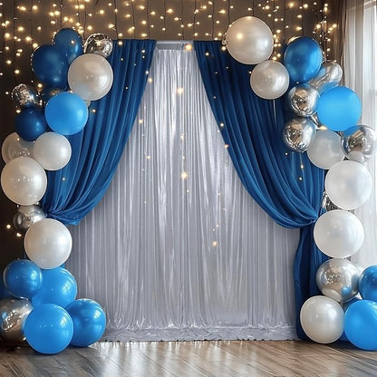 Outpain Thick 30 ft x 10 ft Silver Sequin Backdrop Curtain - Image 5