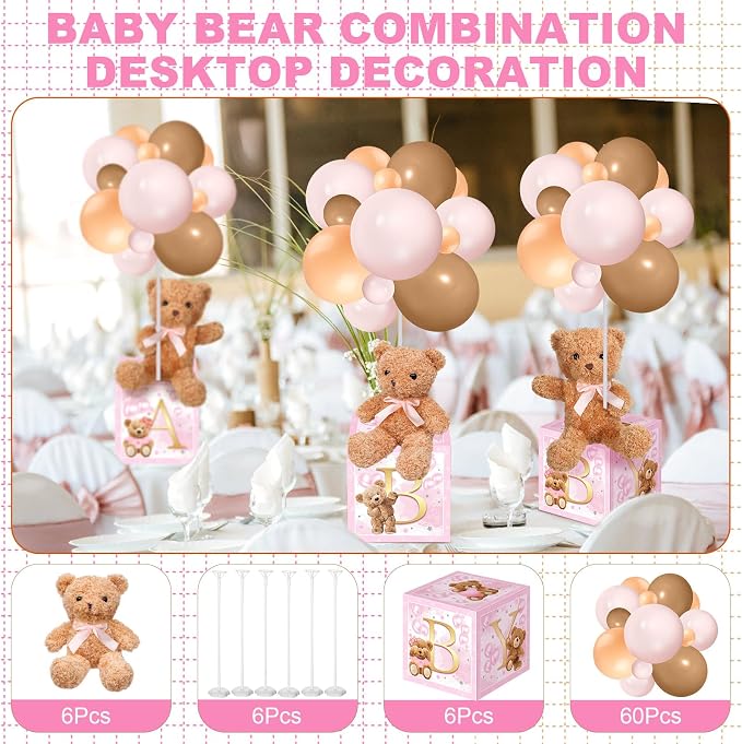 Lenwen 6 Sets Baby Letter Boxes Decorations Table Centerpieces - Image 2