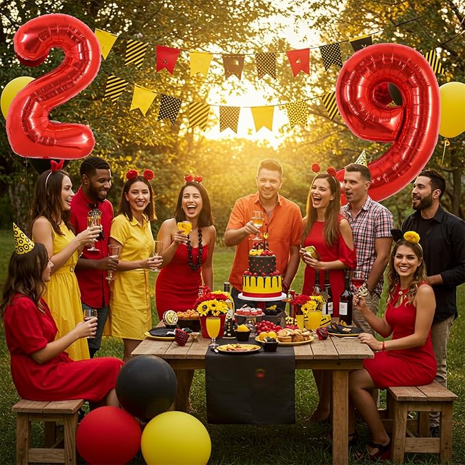 40 Inch Red Foil Number 9 Balloon - Image 4