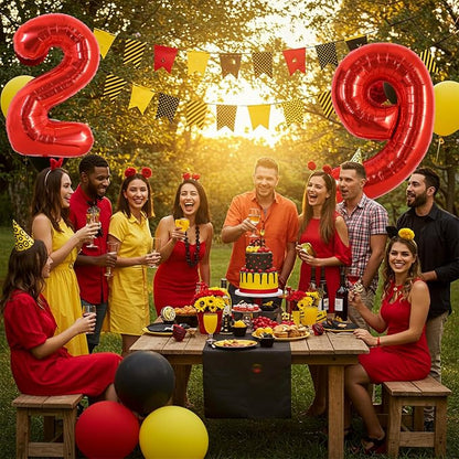 40 Inch Red Foil Number 9 Balloon - Image 4