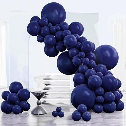 PartyWoo Navy Blue Balloons 152pcs Dark Blue Color 18 12 10 5 Inch | 18 12 10 5 by PartyWoo