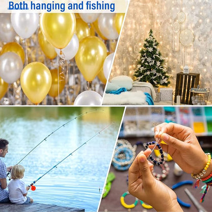 Clear Fishing Wire, Acejoz 656FT Fishing Line Clear Invisible Hanging Wire - Image 2
