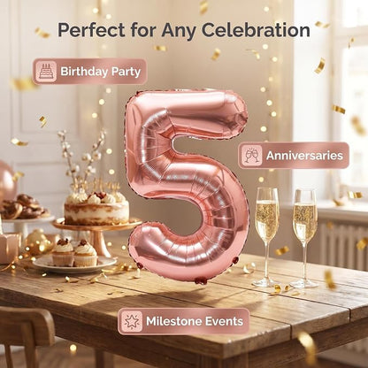 YPSelected 32 Inch Large Foil Helium Number Balloon Birthday Wedding Party 0-9 - Image 5
