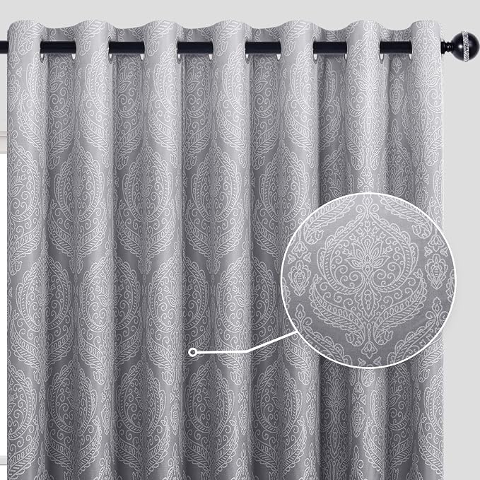 DWCN Grey Ombre Blackout Curtains - Image 2