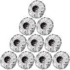 12 Pieces Deep Conditioning Caps Aluminum Foil Reusable Hair Processing Hair Coloring Shower Caps for Home Salon Use(12 Inch,Silvery)
