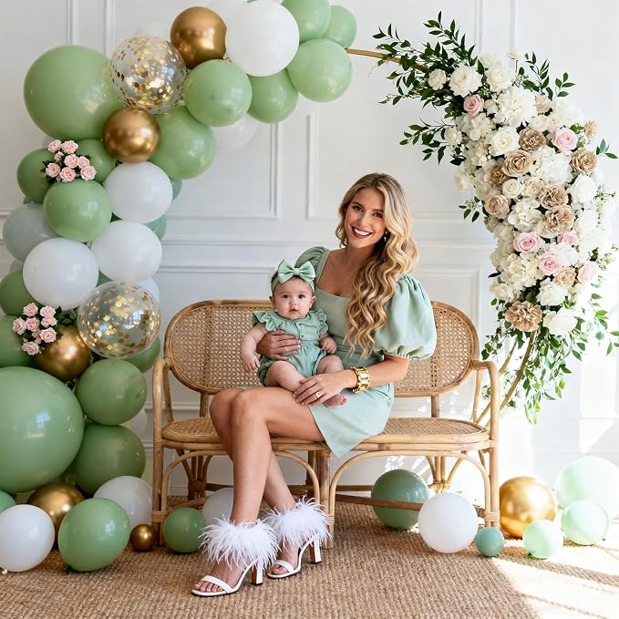 Patimate Sage Green Balloons 100 Pack 12 inch Olive Green Latex Balloons | - Image 2