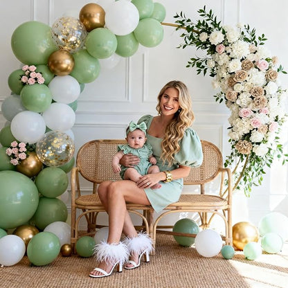 Patimate Sage Green Balloons 100 Pack 12 inch Olive Green Latex Balloons | - Image 2