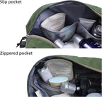 Travel Toiletry Bag 8L, Large Packing Cube with Waterproof TPU Wet/Dry Compartment (04 Forest Green)