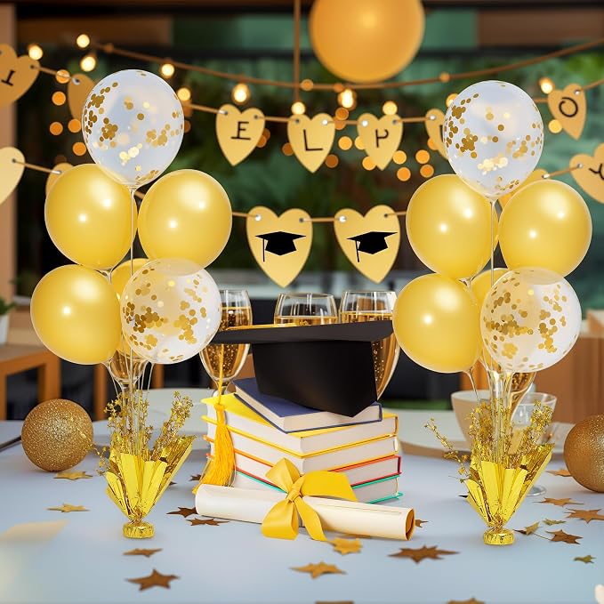 4 Set Gold Table Centerpiece Balloons Stand Kit - Image 6