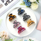 WILLBOND 6 Pieces Medium Hair Claw Clips for Thin Hair 2.6 Inch Tortoise Shell Clip Banana Jaw Hairpin French Style Barrettes Head Accessories for Women Girls(Delicate Patterns)