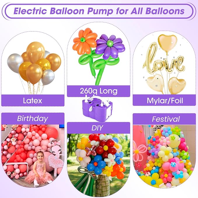 3-in-1 Electric Air Pump for Inflatables and Balloons, Dual Nozzle Inflator - Image 9
