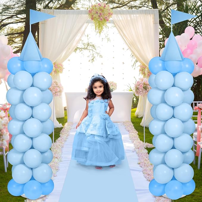 2 Sets Adjustable Blue Princess Castle Balloon Column Stand Kit Includes 140 - Image 6