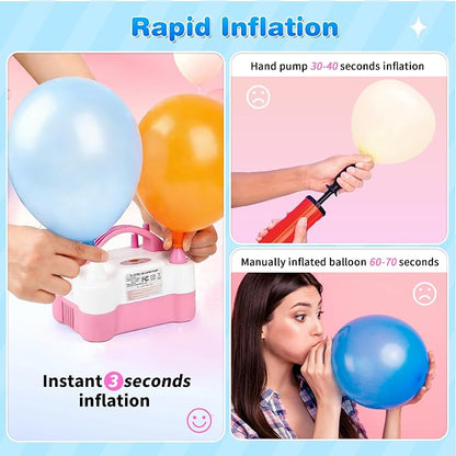 Electric Balloon Pump, Portable Electric Balloon Blower Machine Balloon Air - Image 7