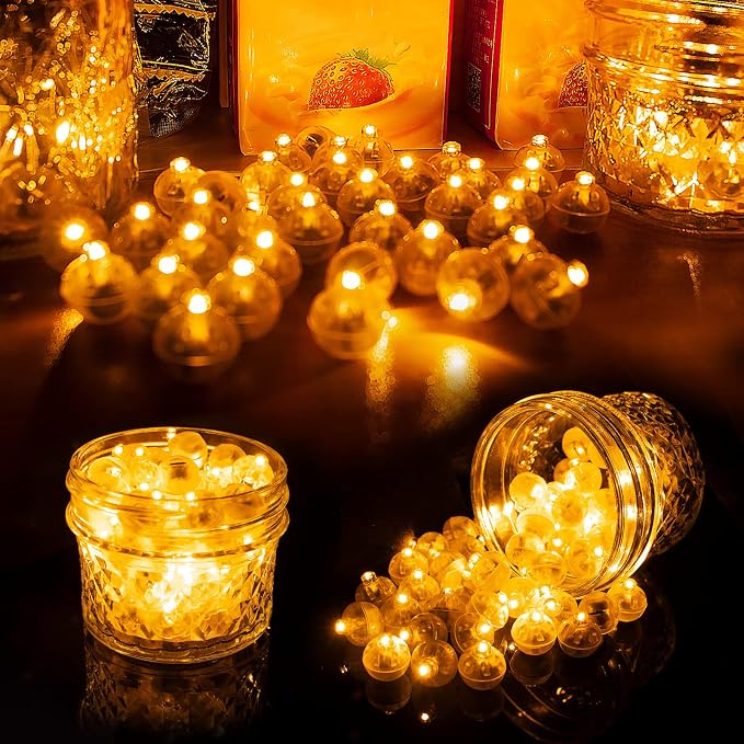 Aogist 200pcs Orange Balloon Light, Long Standby Time Waterproof Mini Ball Light - Image 5