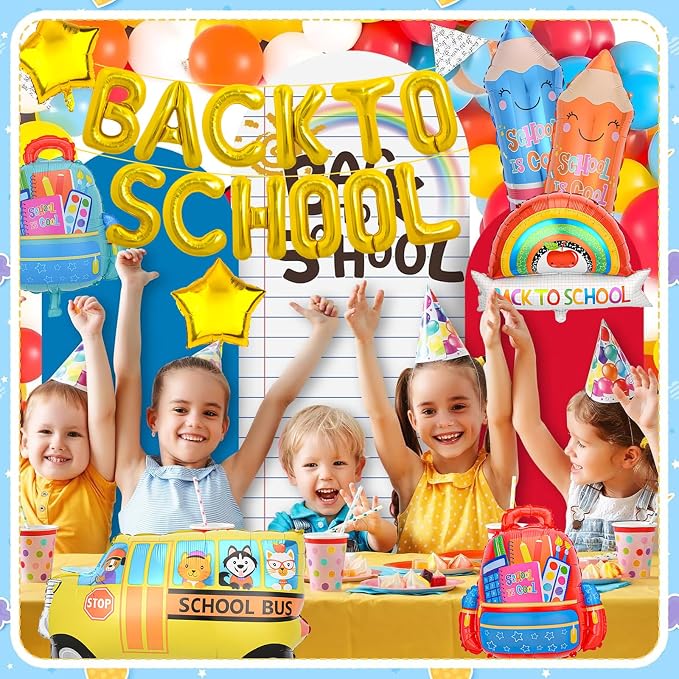 20 Pcs Back to School Balloons, School Bus Balloon, Colorful Schoolbag Pencil - Image 6