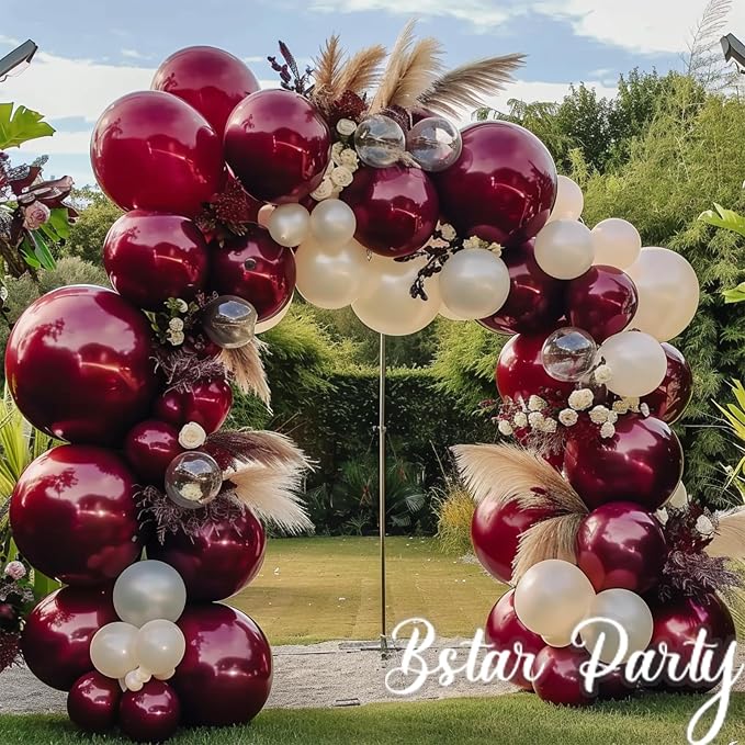 Double Stuffed Burgundy Balloon Garland Arch Kit | 18/12/10/5inch Different - Image 3