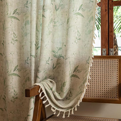 ENJOYBRIDAL Floral Curtains 84 Inch Length Light Filtering Semi Sheer Drapes - Image 5