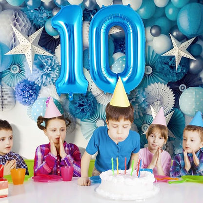 Blue Number 0 Balloon 40 Inch, Big Large Foil Helium Number Balloons, Jumbo - Image 4
