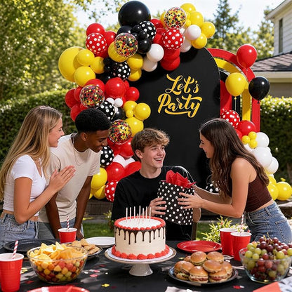131pcs Red and Yellow Balloon Arch Kit - Image 6