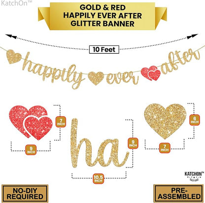 KatchOn Glitter Happily Ever After Banner 10 Ft, Bridal Shower Decorations | - Image 4