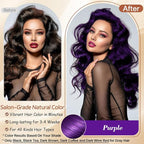 Instant Purple Hair Dye Shampoo for Vibrant Hair Color, Natural Herbal Hair Color Shampoo Hair Dye, 3 in 1 Coloring & Care Formula Lasts 3-4 Weeks, Easy & Quick to Use for Women Men, 500ML