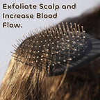 WeiLa Anti-Static Hair Brush Oval, Stainless-Steel Bristles Detangler for Wigs & Hair, ABS Handle (Pink, Regular)