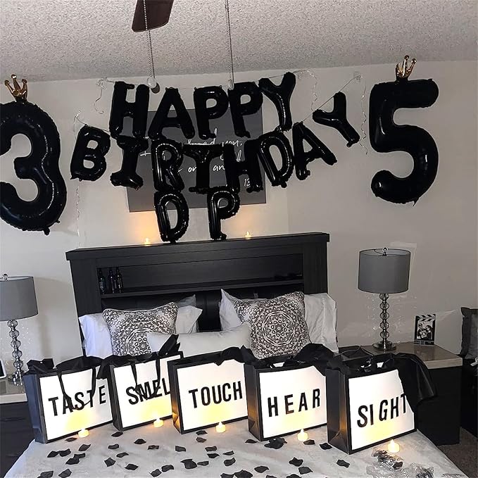 40 Inch Black 5 Number Balloons - Image 6