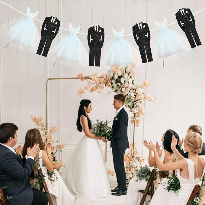 Bridal Shower Banner Decoration Glitter Wedding Party Decorations - Image 5