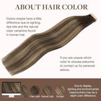 GOO GOO Tape in Hair Extensions Human Hair, 4/27/4 Balayage Chocolate Brown to Caramel Blonde, 22inch 100g 40pcs, Skin Weft Seamless Invisible, Silky Straight with Thick Ends, Remy Human Hair
