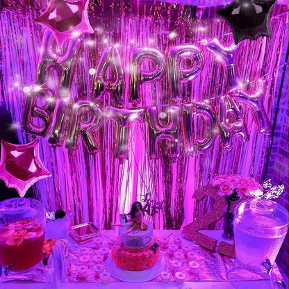 CANREVEL Happy Birthday Banner Decorations + Sign Balloons, Hot Pink | 13pcs 16 - Image 5