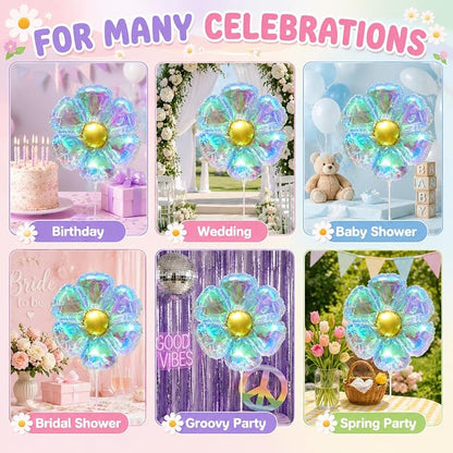 Iridescent Daisy Balloons, Baby Shower, Bridal Shower and Spring Party - Image 9