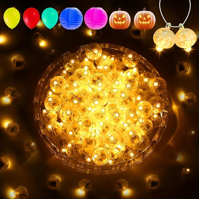 Aogist 200Pcs Yellow Balloon Lights by Aogist