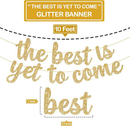 KatchOn Glitter The Best is Yet to Come Banner 10 Feet | No DIY, 2026 - Image 2