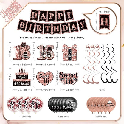50Pcs Sweet 16 Birthday Party Decorations - Image 6